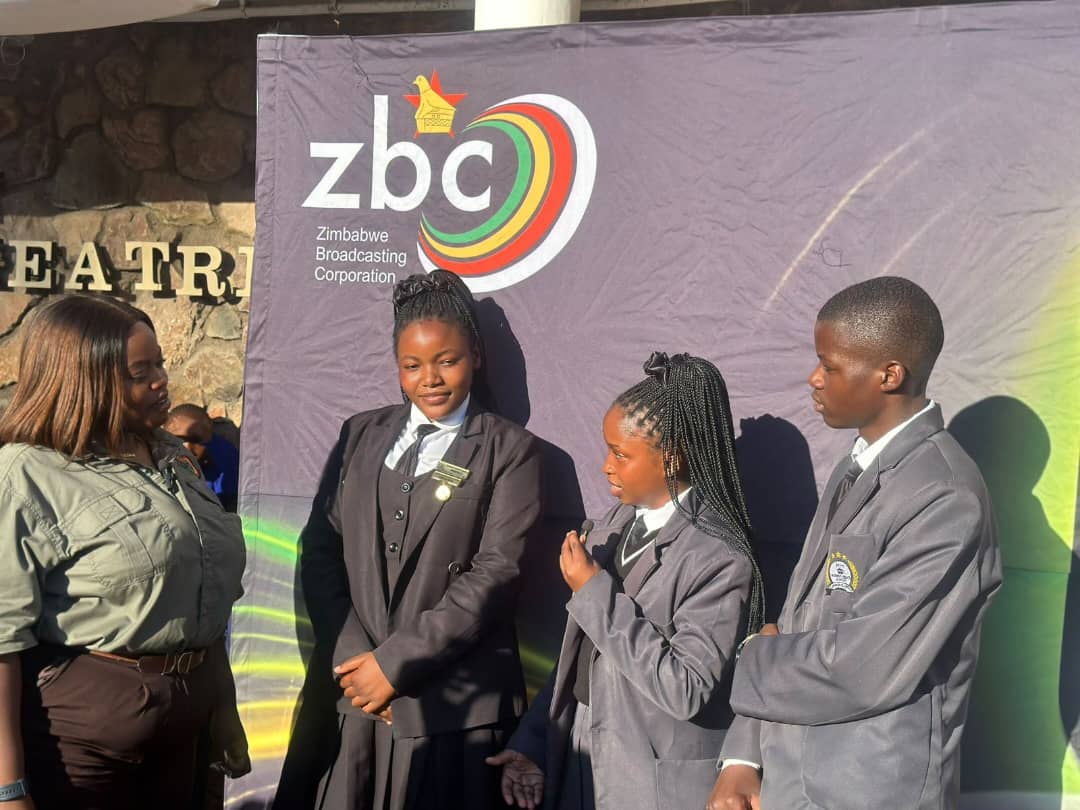 Harmony Heights learners speaking during a Zimbabwe Broadcasting Corporation interview